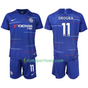 Koszulka Chelsea DROGBA 11 Dziecięcy Domowe Koszulki Piłkarskie 2018-2019 Krótki Rękaw
